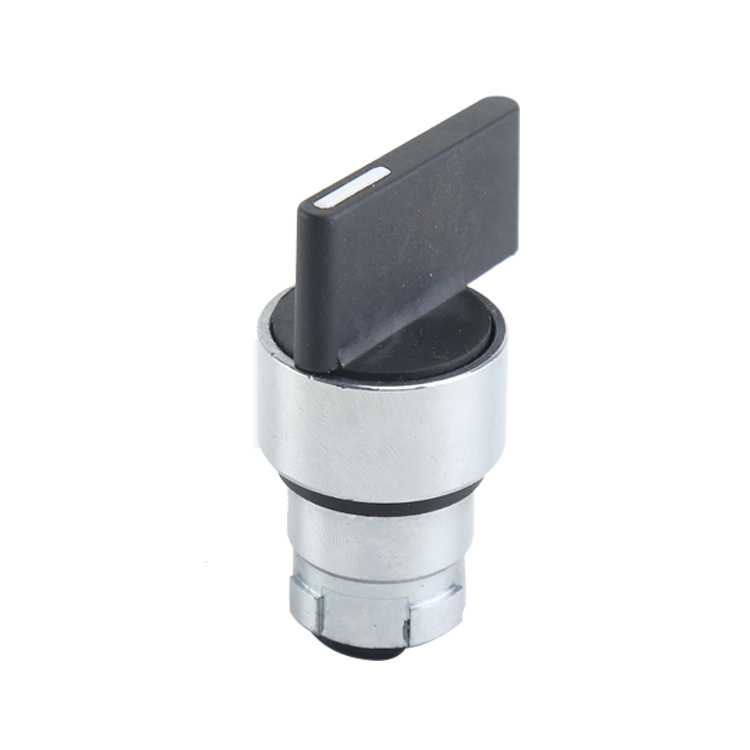 GXB2-BJ2 High Quality 2-position Maintained Selector Switch Push Button With Black Long Handle And Round Metal Head