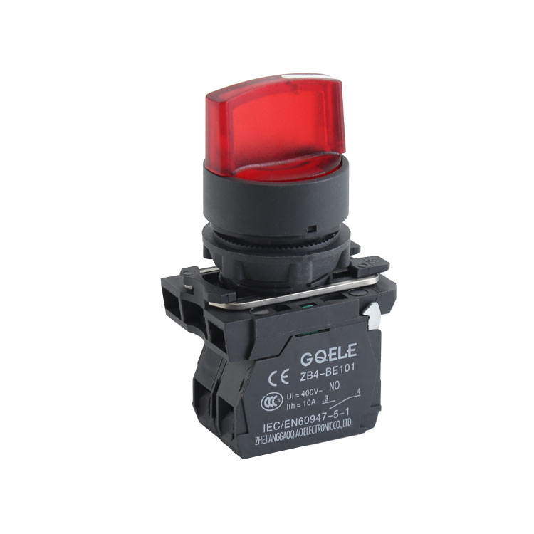 GXB4-EK3461 Red selector switch with LED light push button switch